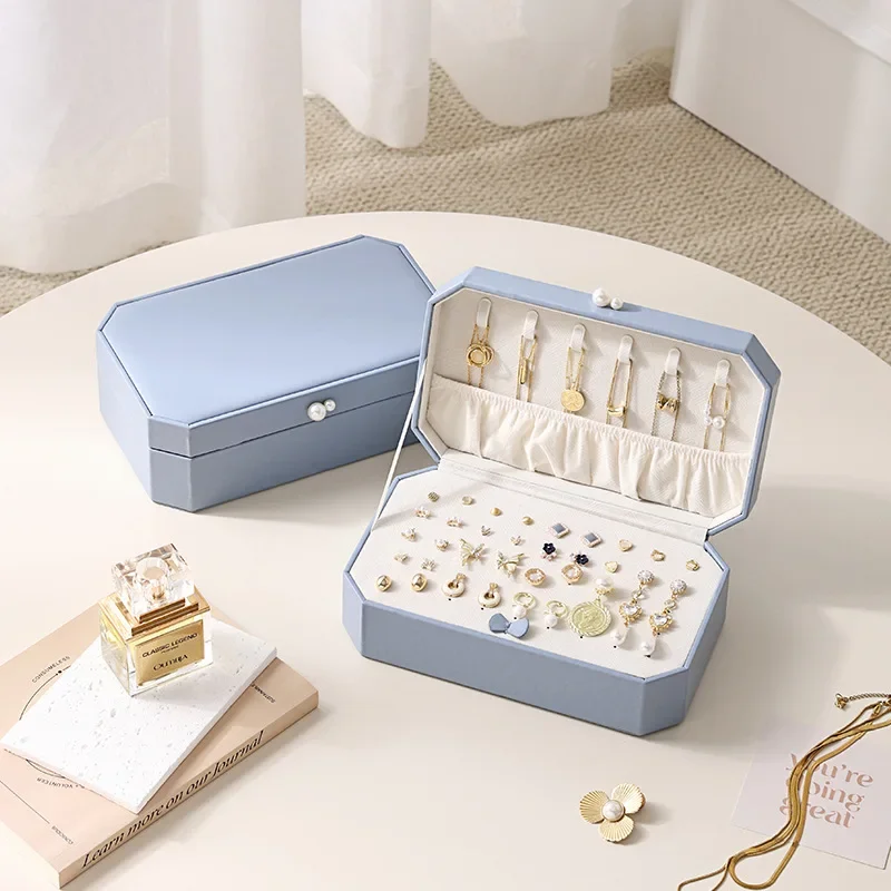 PU Leather Multi-layer Large Capacity Jewelry Box Multi-function Anti-oxidation Jewelry Storage Box