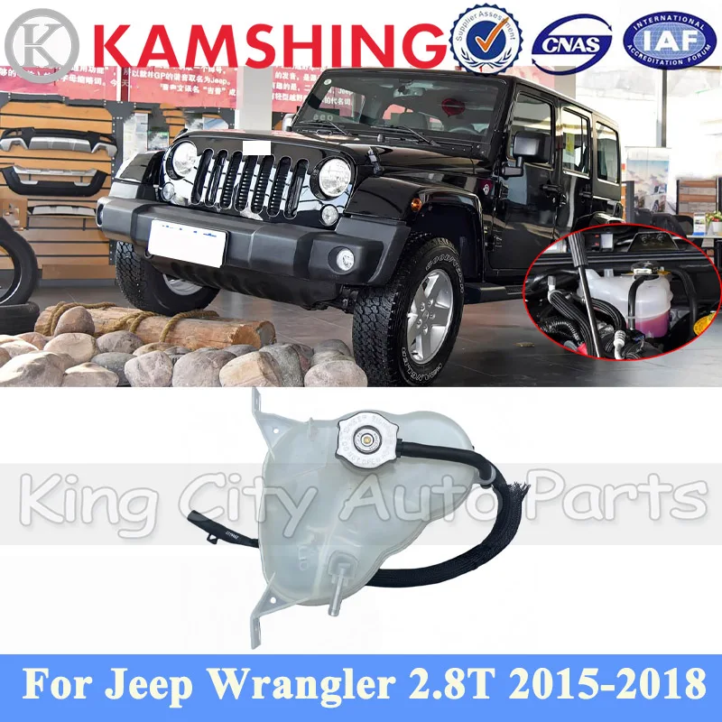 

CAPQX Radiator Coolant Expansion Tank Bottle For Jeep Wrangler 2.8T 2015-2018 Auxiliary Kettle Antifreeze Bottle