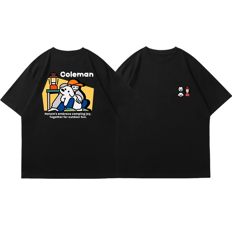 

2025 Summer T-shirt Hot Sale Cartoon Pattern Printing Fashion Trend Brand Loose and Comfortable Round Neck Pure Unisex T-shirt
