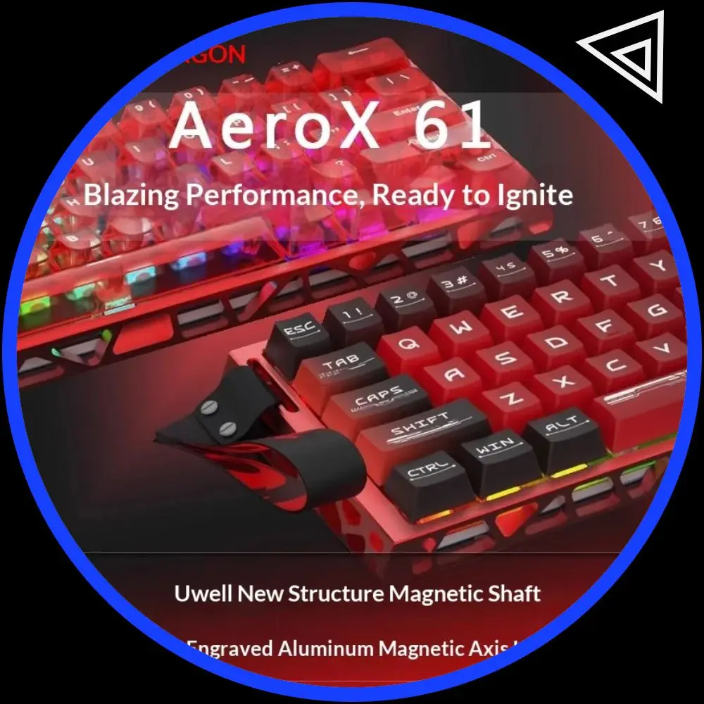 REDRAGON AEROX61 Wired Magnetic Switch Mechanical Keyboard with 0 Dead Zone Aluminum Alloy Pile RGPPC Gaming Esports Keyboard