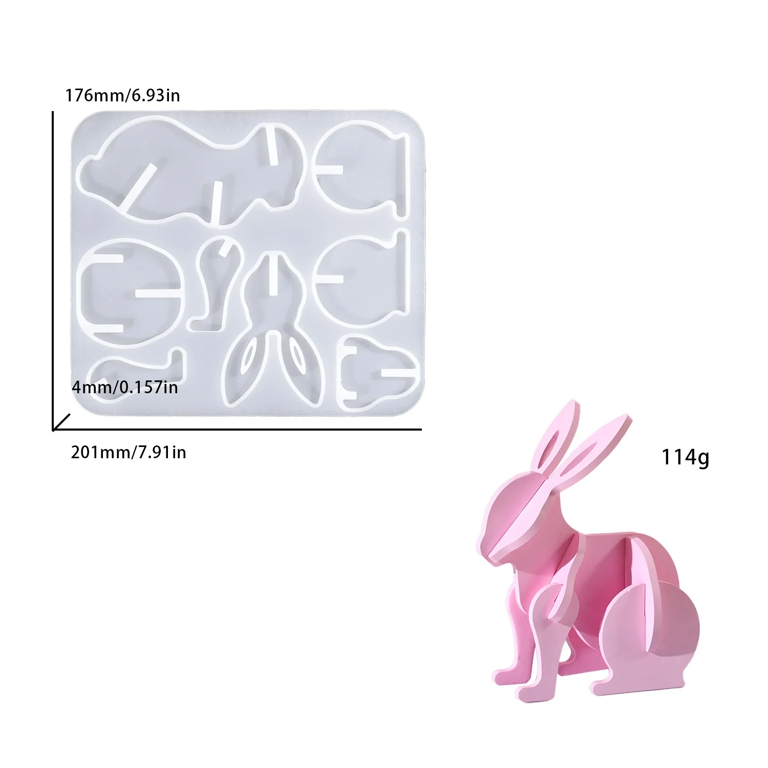 

Силиконовая форма для DIY-творчества: кролик, пасхальный декор, образовательные поделки, формы для смолы и гипса, украшения для ювелирных изделий