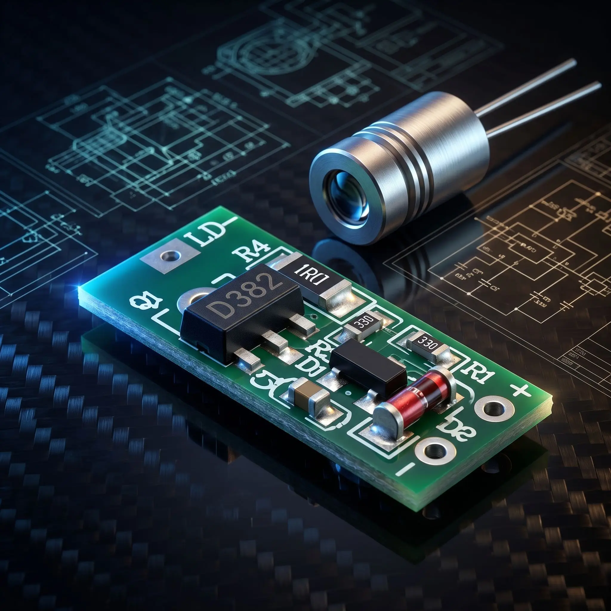 3-5V Adjustable Constant Current Voltage Laser Driver PCB Printplaat, Universal Red Green Blue Laser Lamp Drive Circuit Board Mo