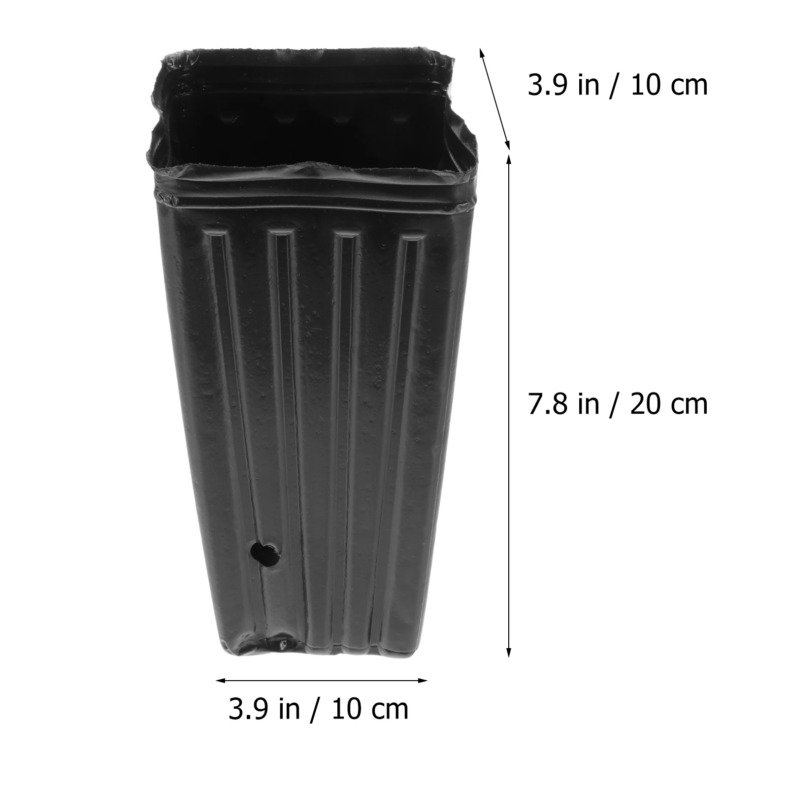 

50pcs Thickened Black Nursery Cups Plastic Planting Bags Air Holes Easy Transplant Orange Gardening Containers Outdoor Planting