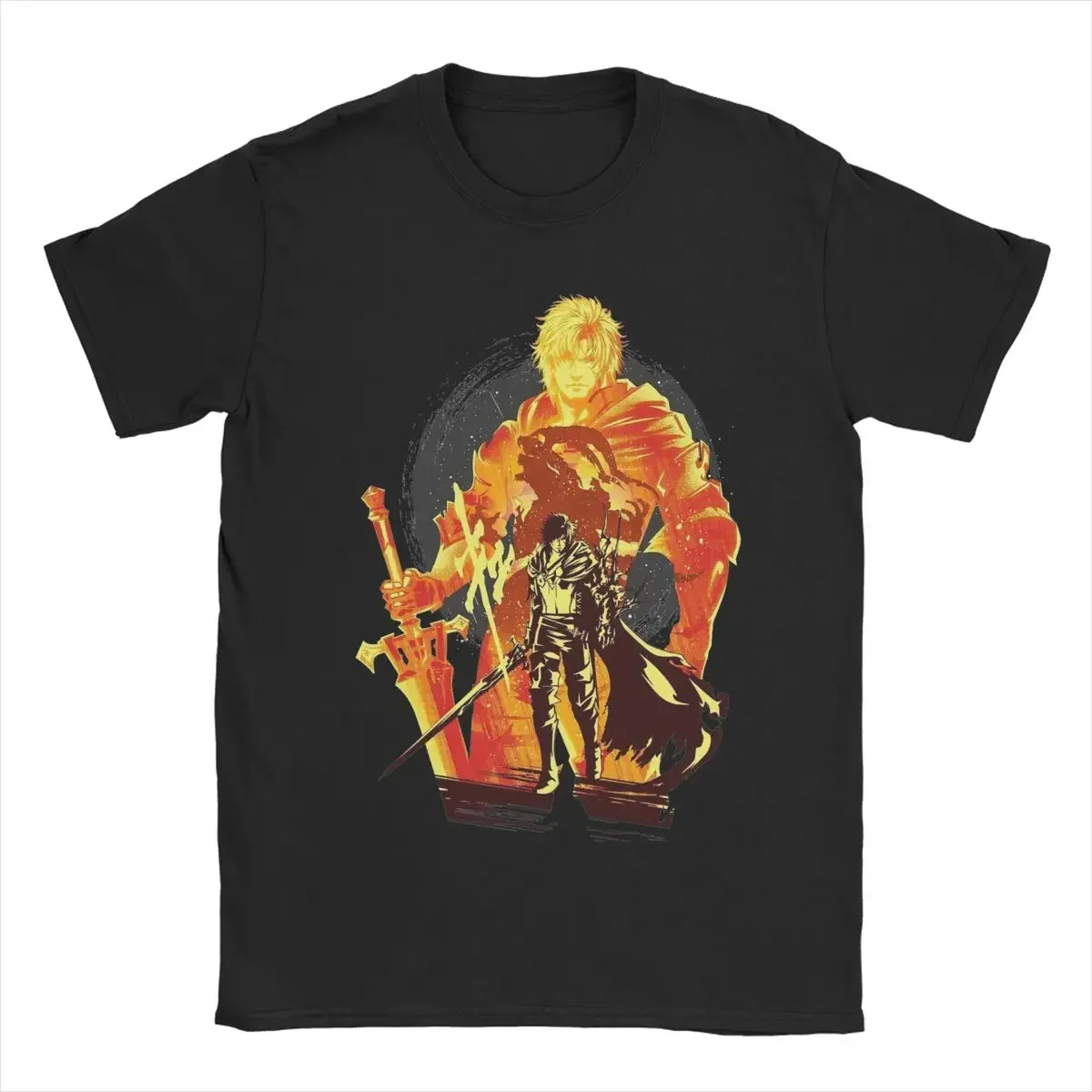 Final Fantasy First Shield Of Rosaria T Shirt Men's Cotton Fashion T-Shirts Crew Neck Tees Short Sleeve Clothes Plus Size