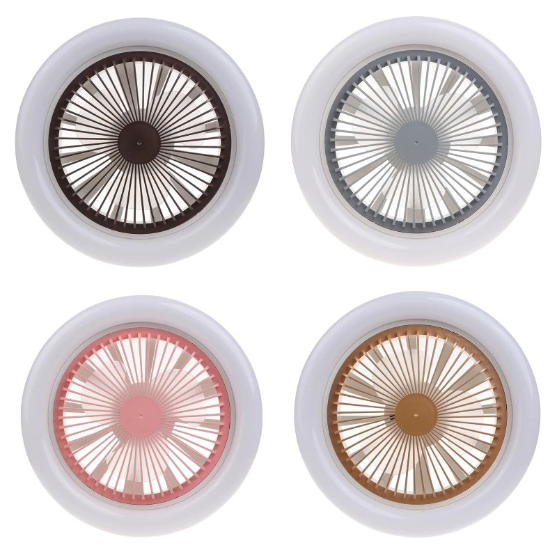 E27 2in1 จับเวลาเพดานพัดลมไฟลดแสง 3 เกียร์ความเร็วลมพัดลมDropshipping