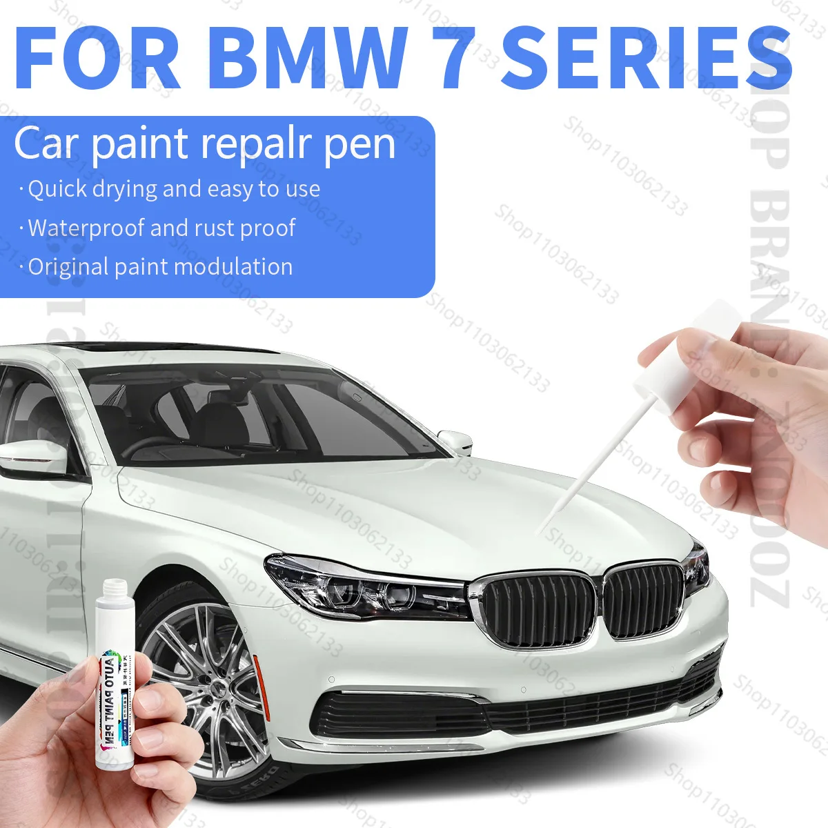 

Кисть для ремонта краски, средство для удаления царапин, автоаксессуары «сделай сам», для BMW 7 серии E23 E32 E38 E65/E66 F01/F02 G11/G12 1977-2025 гг.