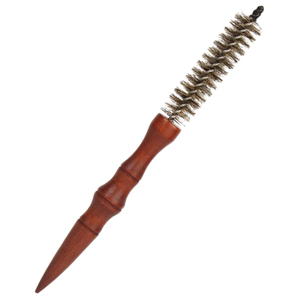 

Прочная, устойчивая к высоким температурам маленькая круглая щетка для волос для профессиональной укладки, завивка коротких волос, деревянная ручка