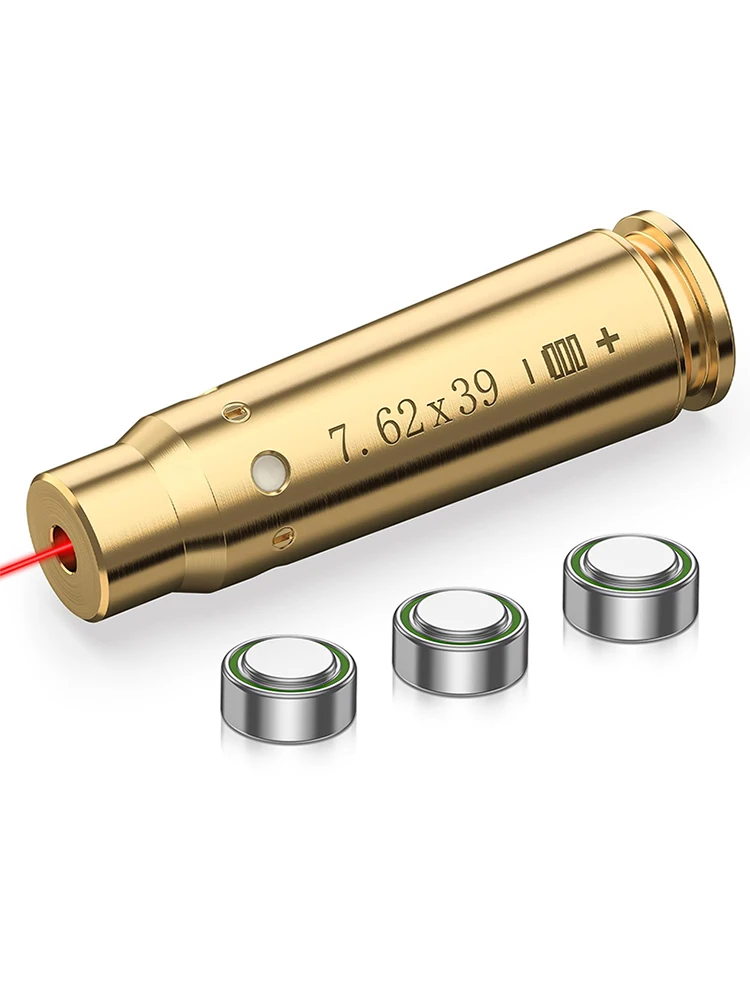 CVLIFE alésage vue Laser 7.62x39mm rouge Laser Sighter Boresighter visée avec Batteries pour la chasse activités de plein air