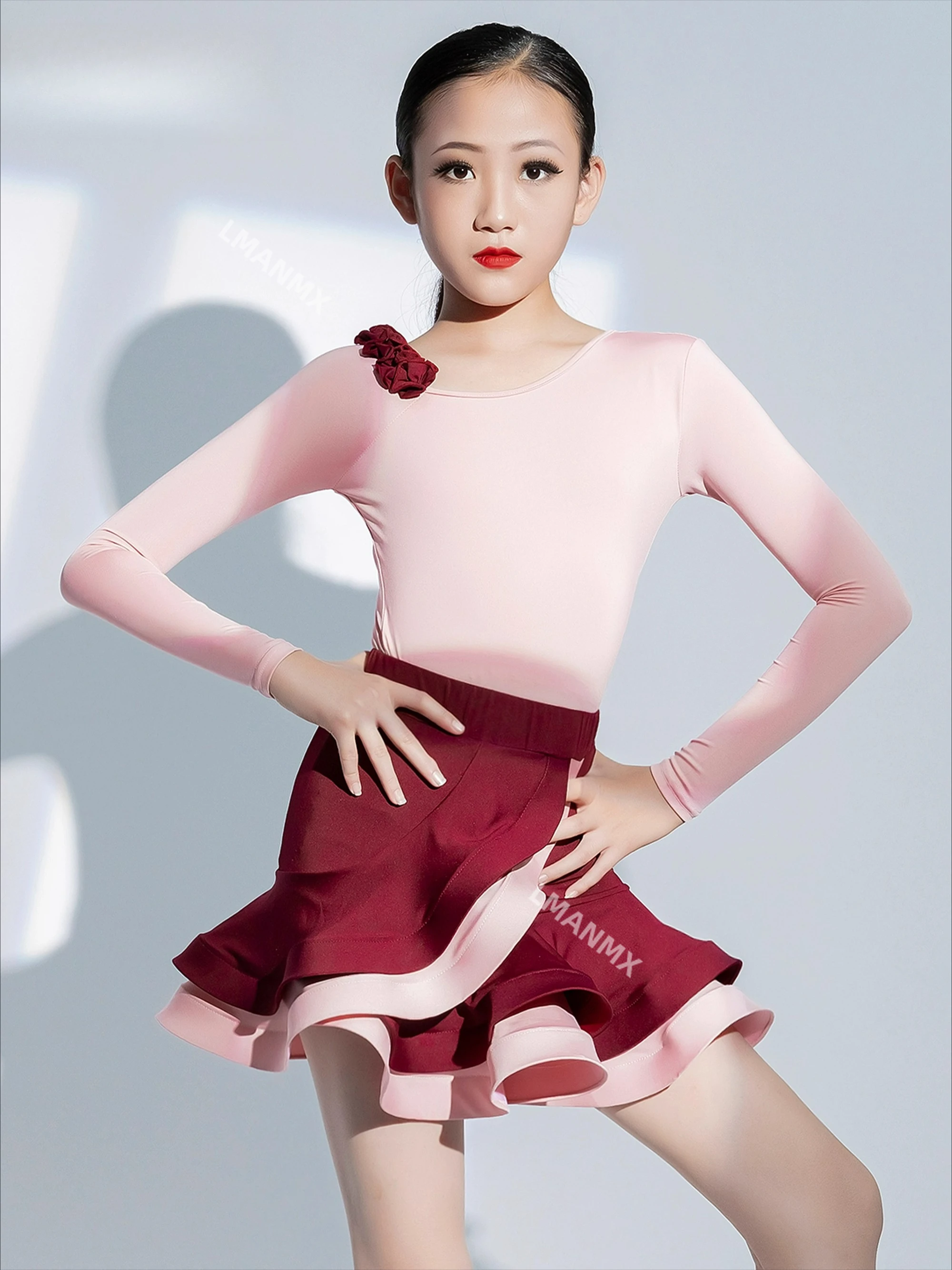 

Advanced Latin Dance Practice Dress Dance Skirt Practice Dress Set Children's 2025 New Performance Dress