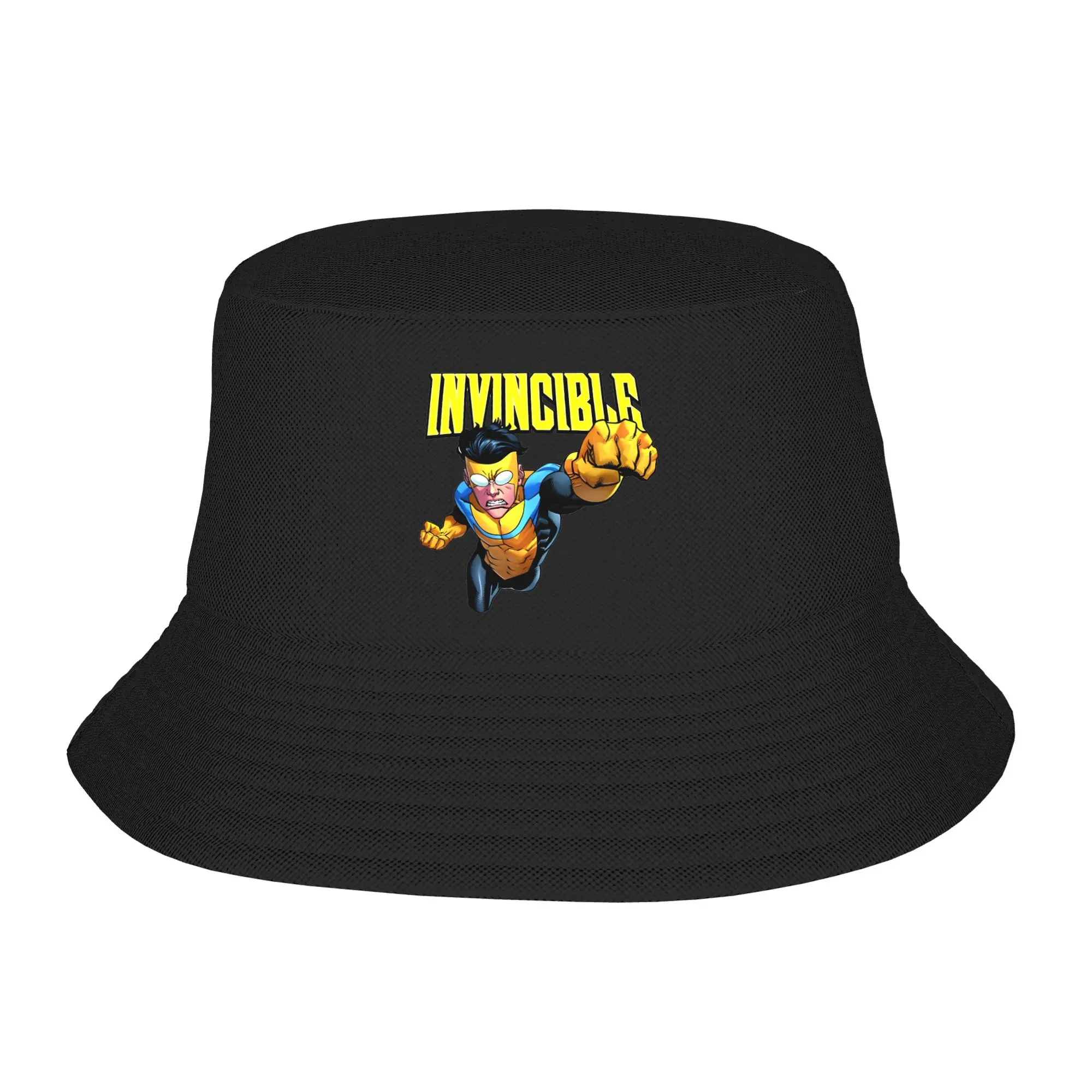 Trendy Invincible Comic Anime Bucket Hat Girl Lightweight  Fishing Caps Summer Beach Hatwear Bob Hat