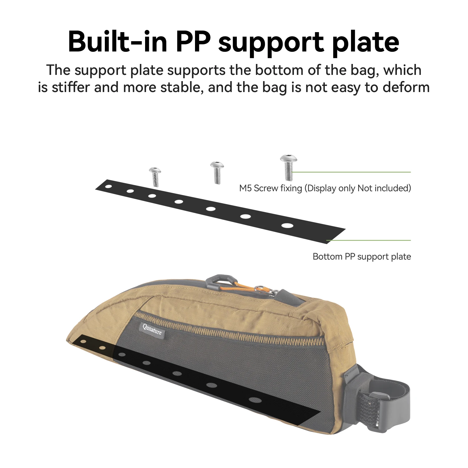 

Qunature Bicycle Bag Waterproof Narrow Edge for Road Mountain Touring Bike Riding Zero Interference Top Tube Bag Top Tube Pack