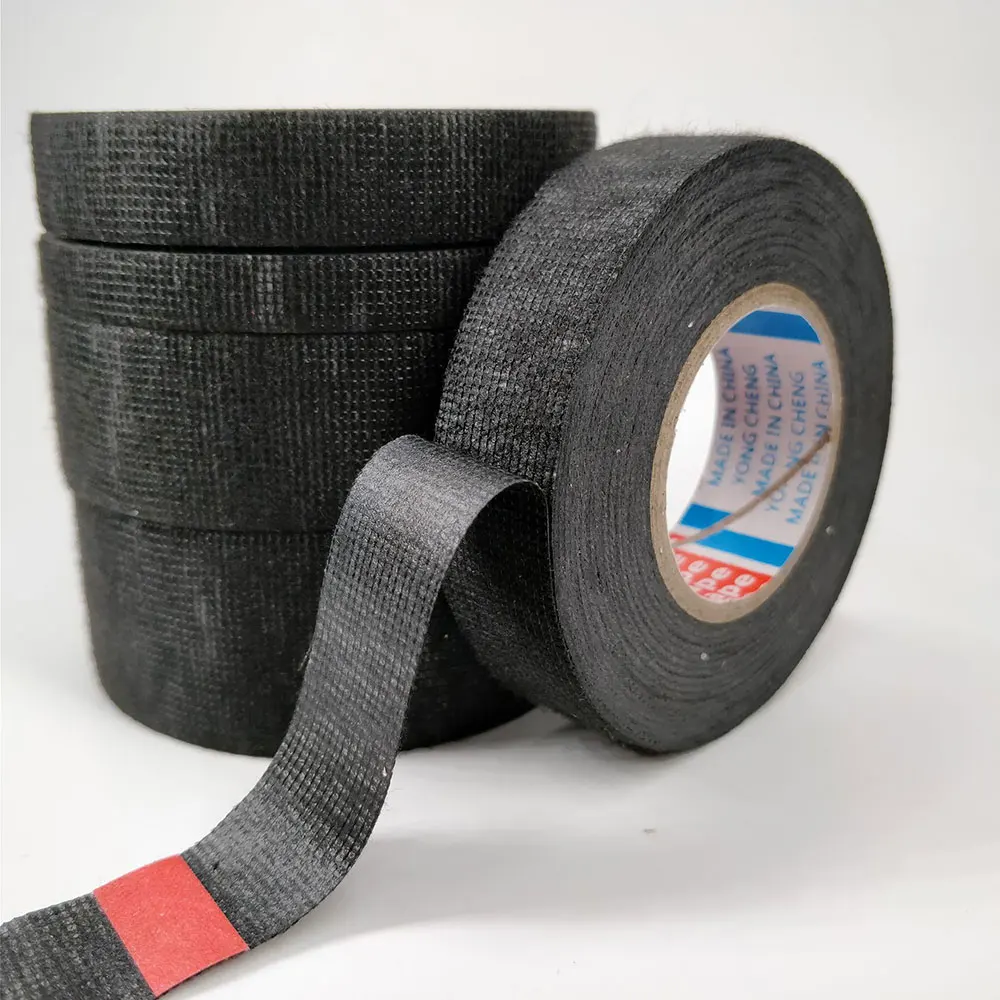 

15 Meter Heat-resistant Flame Retardant Tape Adhesive Cloth Tape For Car Cable Harness Wiring Loom Protection Width 19MM