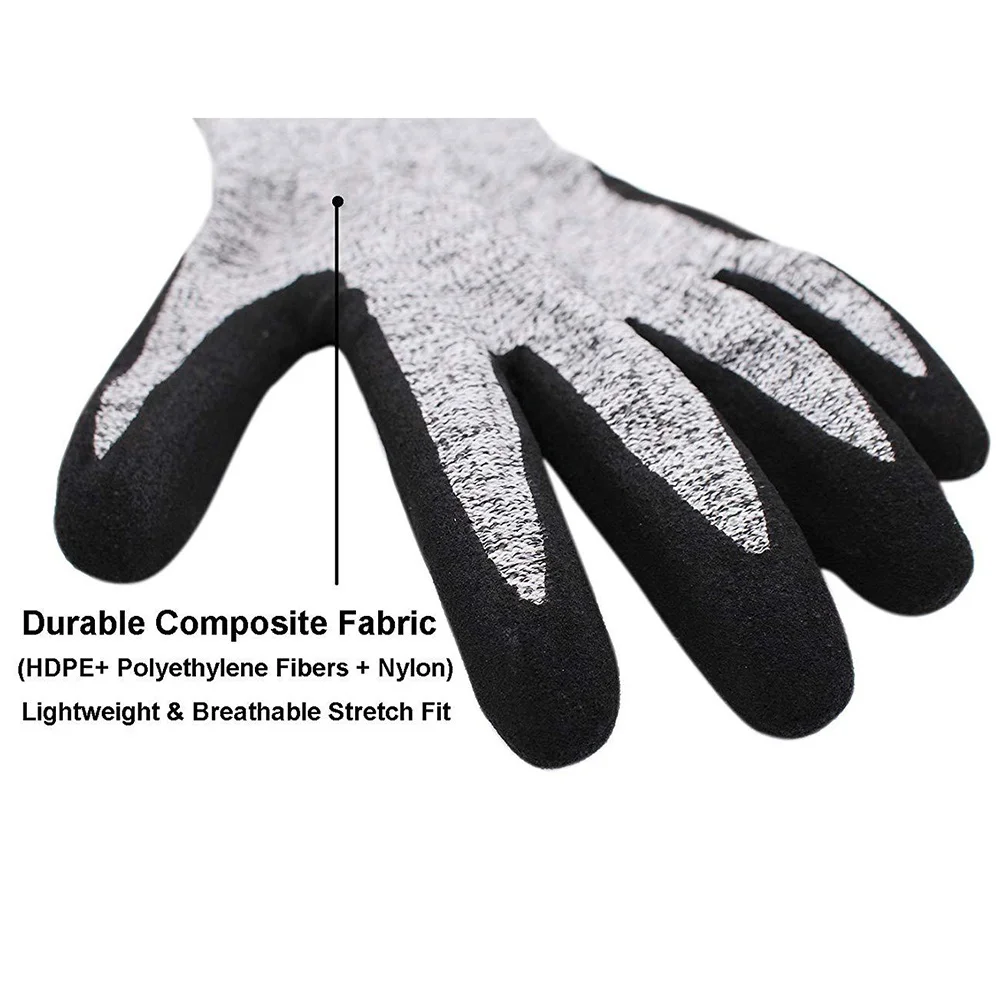 

1Pair Waterproof Protective Work Gloves Durable Breathable Anti-Slip Safety Gloves Size M for Agriculture Garden Maintenance