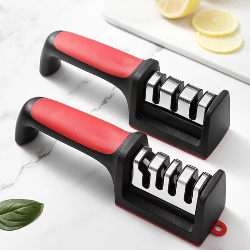 Quick Knife sharpener 3/4 section Knife sharpener Multi-functional hand-held whetstone Home sanding tool Kitchen tool