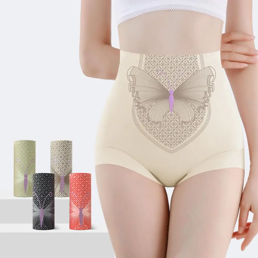 High Elasticity Underwear Soft Breathable High Waist Women's Underwear For Postpartum Tummy Control Full Coverage Stretch