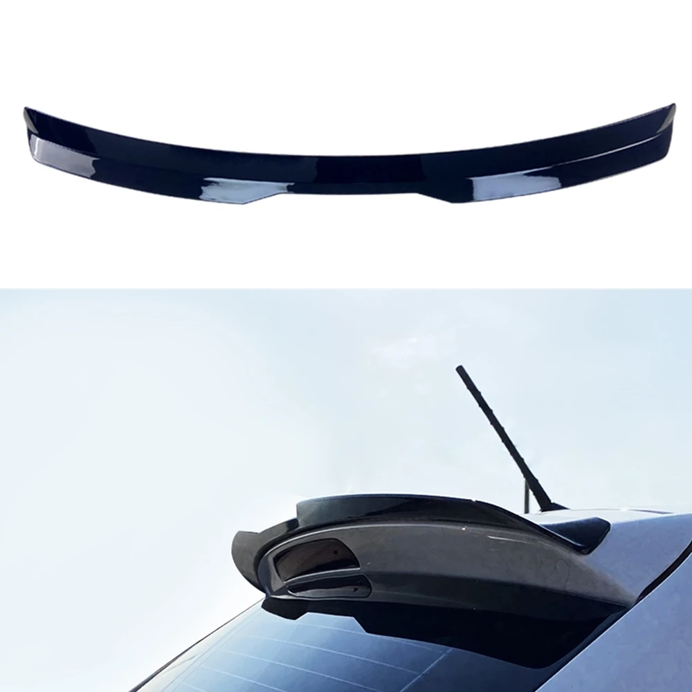 

For Volkswagen VW Polo MK6 2019-2020 Rear Spoiler Max Wing Glossy Black Car Tail Gate Flap Trim Trunk Window Roof Splitter Lip