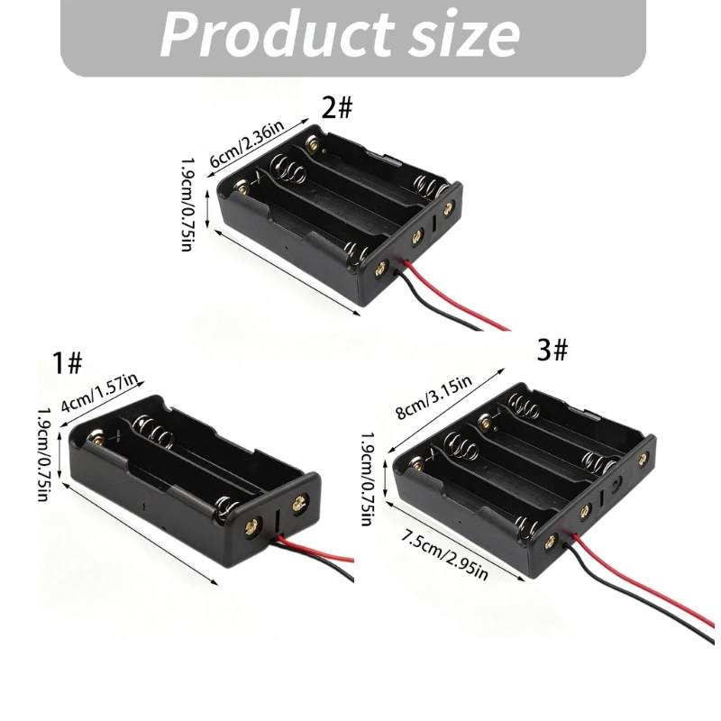 2X 3X 4X 18650 Battery Holder 18650 Cases Storage Box 2/3/4 Slot 18650 Series Battery Box with Cable Output