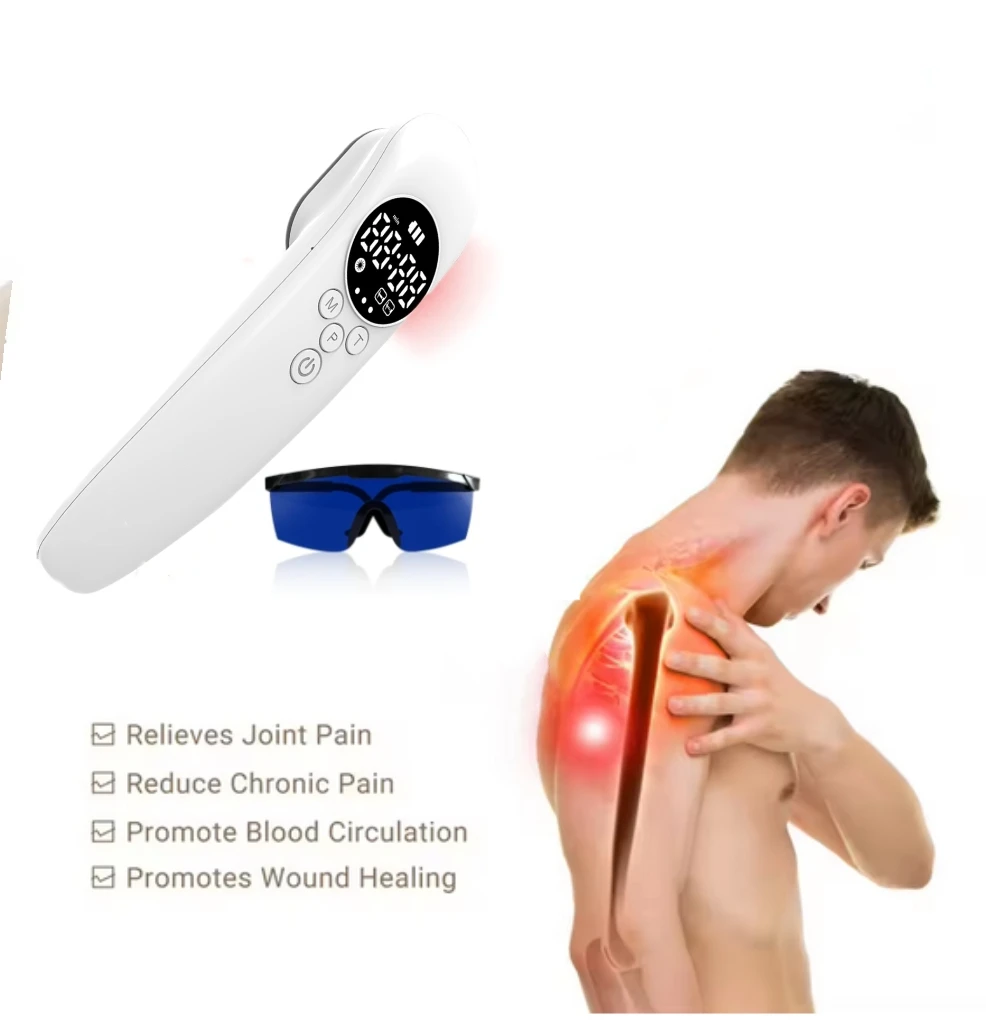 

COZING 520mW Knee Payments 650nmX14Diodes+808nmX3Diodes Cold Laser Device For Head Acute And Chronic Pain