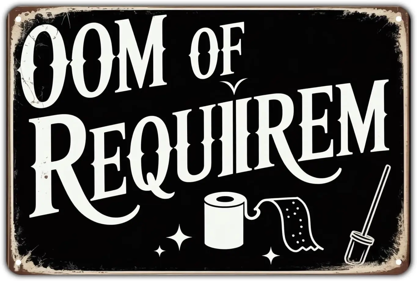 Room of Requirement tin sign Vintage Bathroom Humor Metal Sign Print Aesthetic for Garden Yard Bar Porch Home Bedroom Kitchen Wa