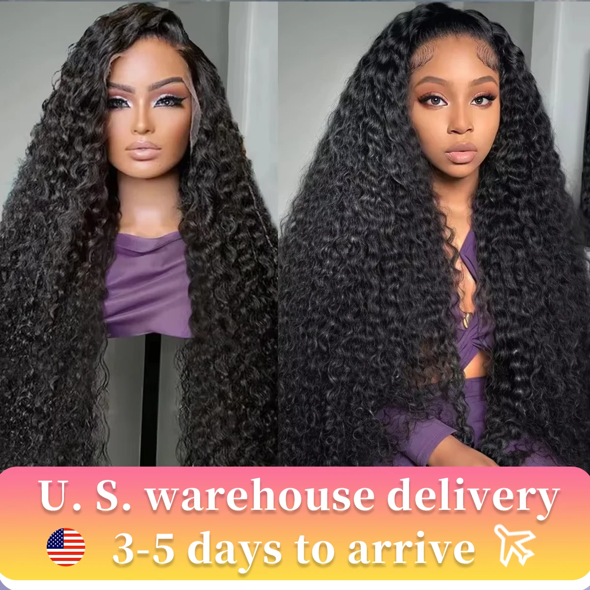 30 36 40Inch Deep Wave Frontal Wig Transparent 13x6 HD Lace Frontal Human Hair Wigs Curly Human Hair Lace Frontal Wigs For Women