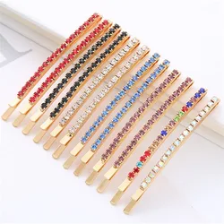 2pc Elegant Crystal Alloy Hairpin Hair Side Clips Grips for Girls Women Child Hair Wedding Party Bride Accessories Headband