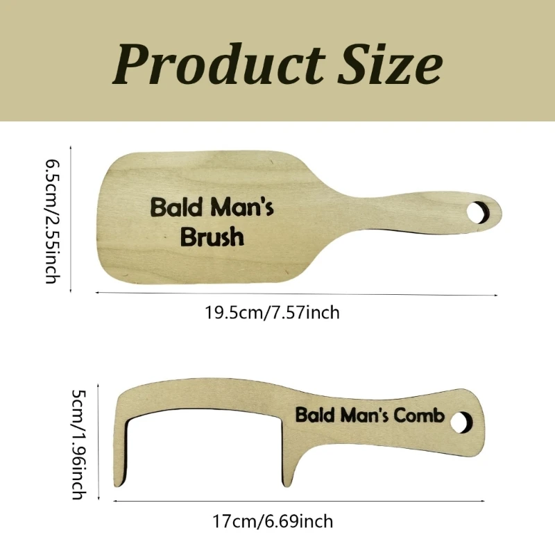 Peigne à cheveux pour homme chauve, outil toilettage, brosse à cheveux, tête audacieuse, vernis brillant