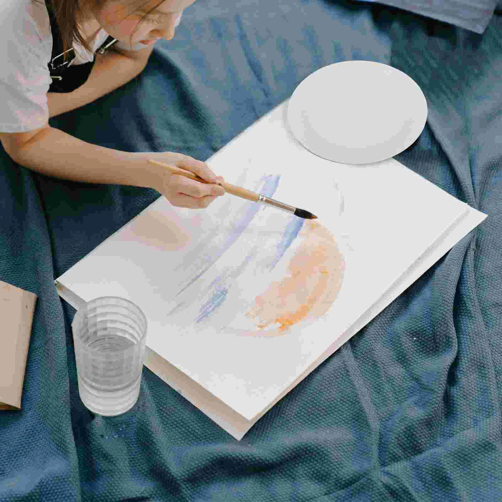 10 pezzi piatto di carta da disegno piatti per pittura stoccaggio forniture per bambini materiali fatti a mano stoviglie colorazione artigianato colorabile