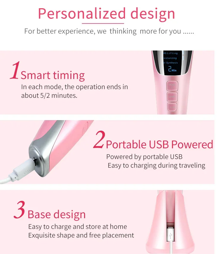 Home Use Vibration Face Neck Lift Device Facial Massager Hot & Cold Beauty Instrument handheld