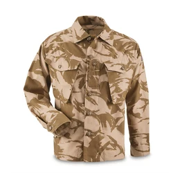 Uniforme mimetica britannica da uomo primaverile top camicia da deserto all'aperto