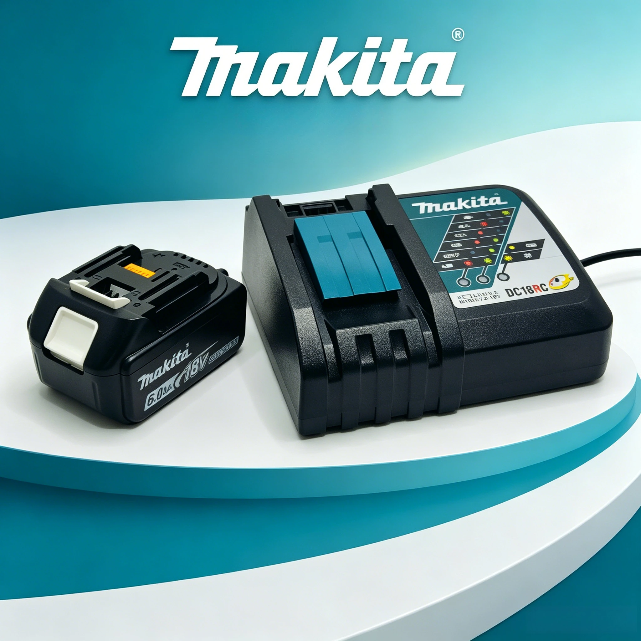 latest Makita 6A 18V DC18RD Fast Charger,well-selected insulating materials, superior safety quality for household