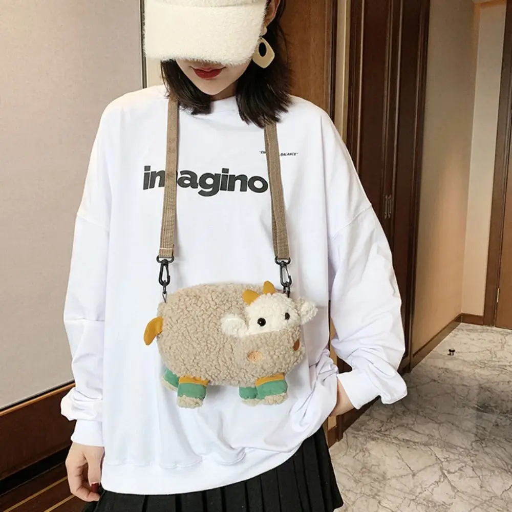 Small For Women Plush Cute Coin Case Purse Girls Handbag Crossbody Bag Cartoon Bag Messenger Bag