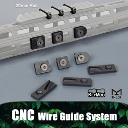 Brands tiftung maschine cnc draht führungs system kabel management klemme für 20mm schiene mlok keymod m300 m600 DBAL-A2 peq15 taschenlampe schalter