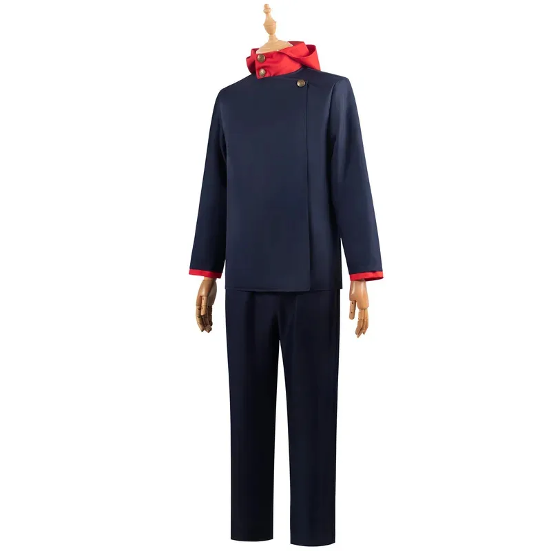 Disfraz de cosplay de Itadori Yuji, disfraz de Inumaki Toge/Fushiguro Megumi, incluye pantalones de uniforme para peluca de cómic de Anime