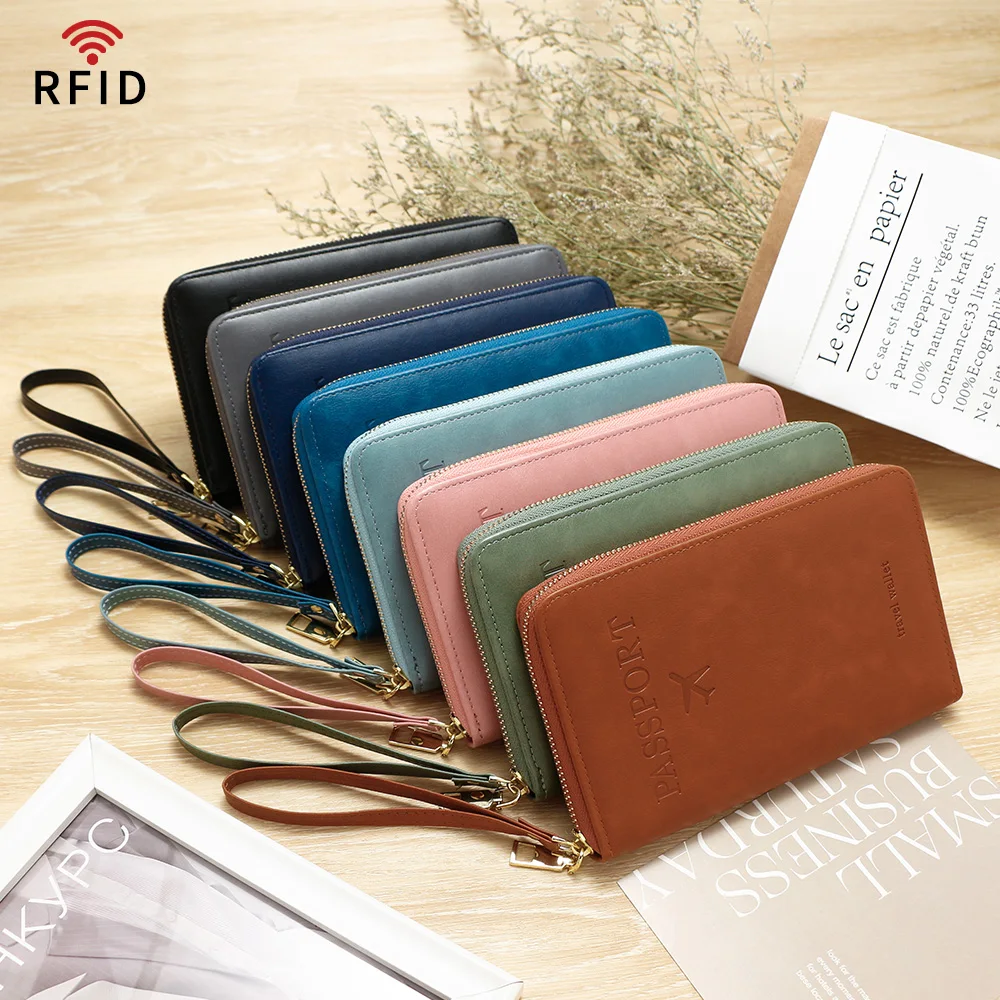 جديد تتفاعل المرأة غطاء جواز سفر المحفظة بطاقة أكياس بسيطة للجنسين المحافظ حامل بطاقة SIM عالية الجودة محفظة سفر للفتيات