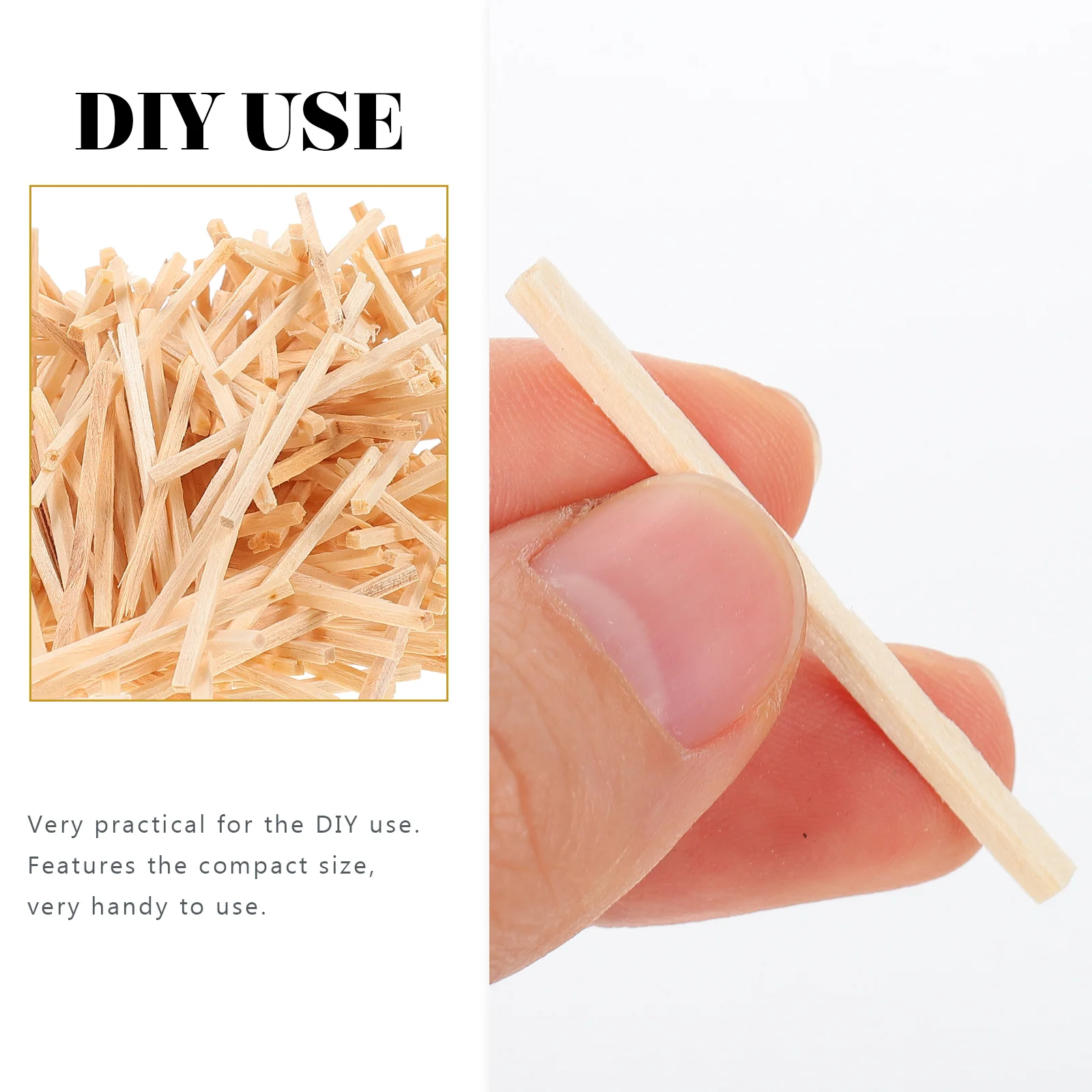 

2000pcs Light Brown Wooden Sticks Aromatherapy DIY Craft Supplies Waterproof Match Making Materials Handmade Accessories