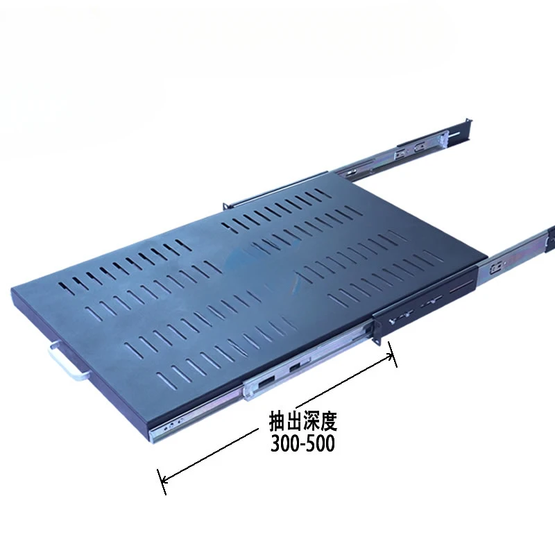 

Standard cabinet 19 inch 1U thickened cabinet keyboard tray sliding layer board telescopic rail drawer partition