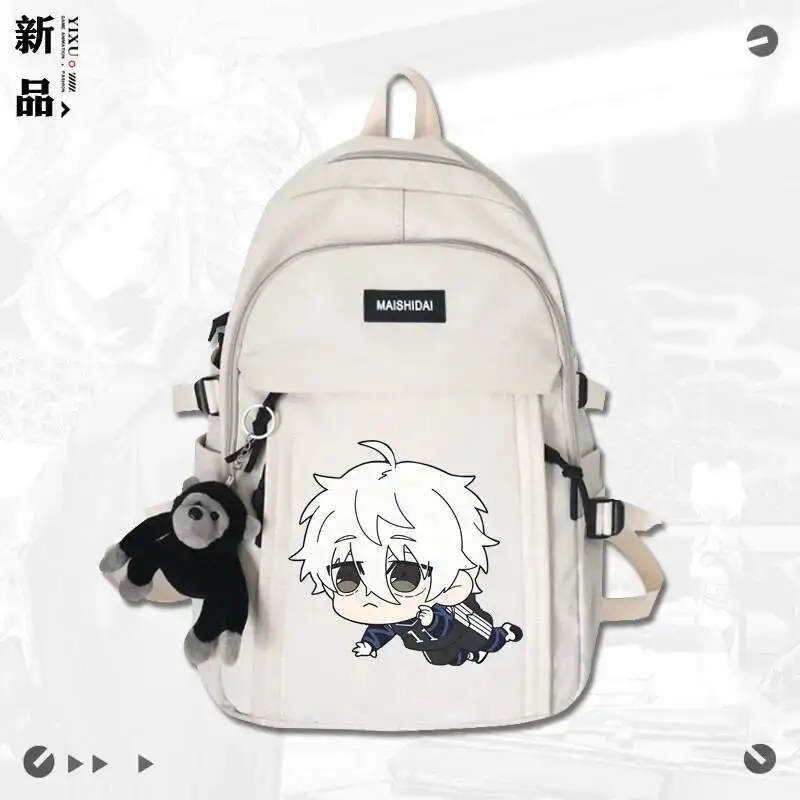 

Anime Game Black Red White Geen Blue Lock Student Teens School Bags Backpacks Girls
