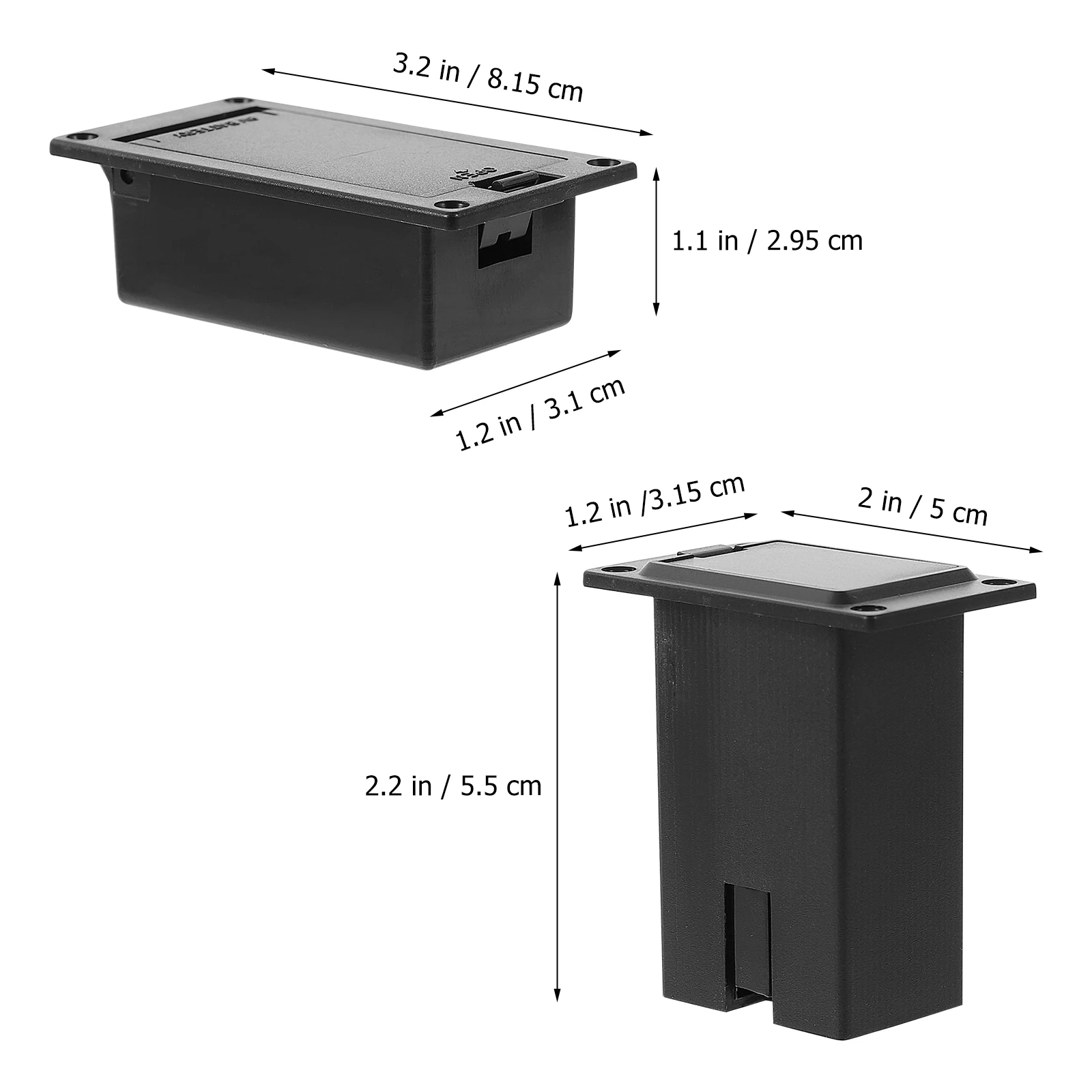 

4pcs Guitar Pickup Box Replacement 9V Bass Holder Small Durable Plastic Flat Installation Indoor Home KTV Use Guitar