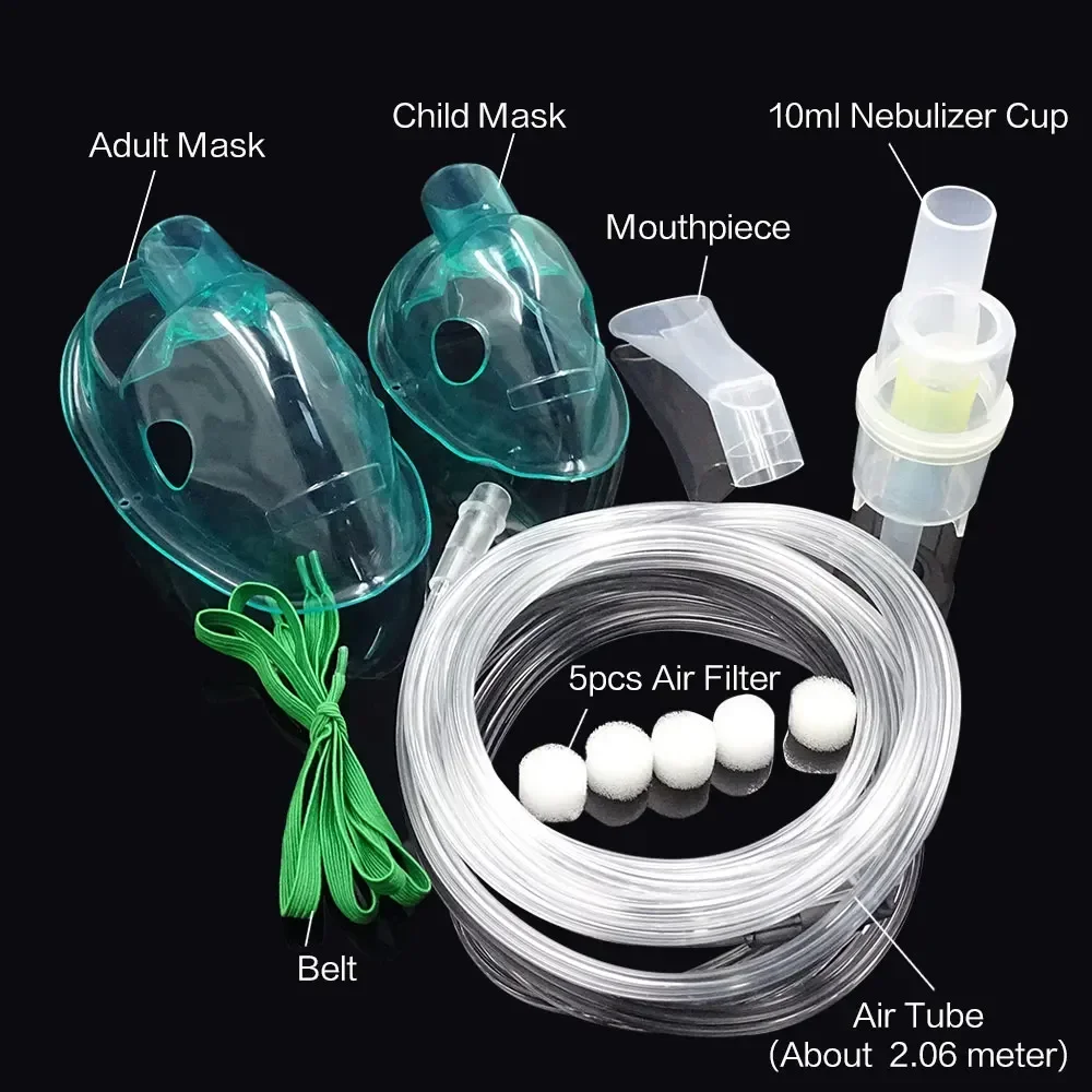 2m Tube Medical Atomized Cup Mouth Pipe Nose Pipe Air Compressor Nebulizer Bottle Tank Home Allergy Inhaler Tool Accessory