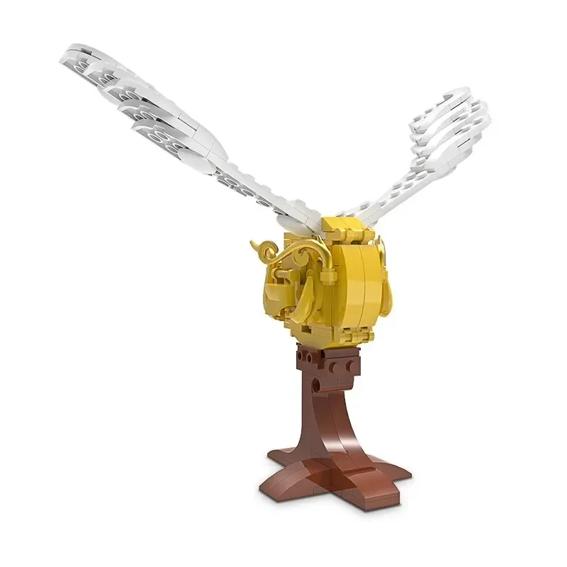 Golden Flying Ball MOC Building Blocks, Wizard Style Movie Prop DIY Collection, Magical Sports Toy Gift for Fantasy Fans