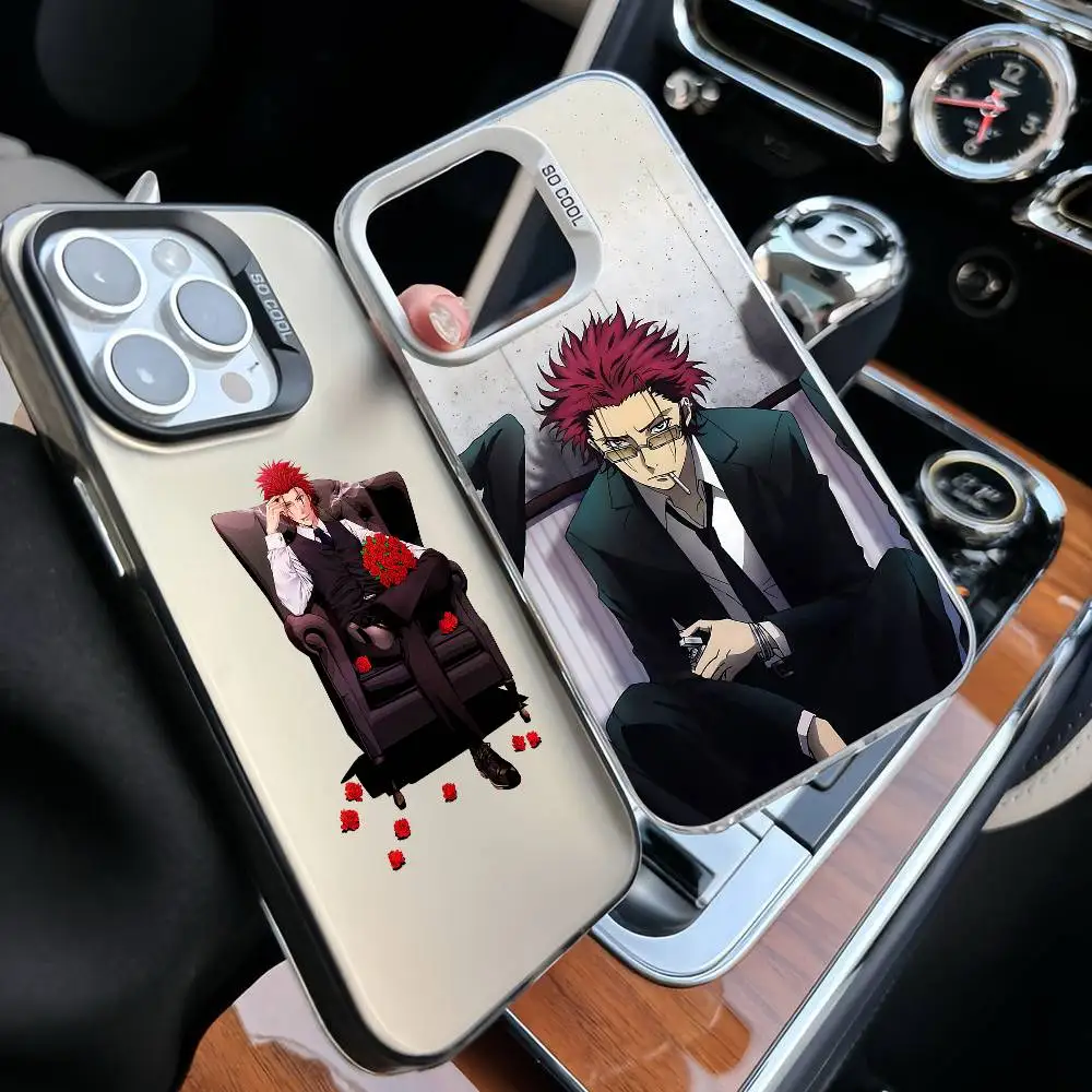 Etui na telefon S-Suoh M-Mikoto do iPhone'a 17 16 15 14 Pro Max, niezależne metalowe przyciski, srebrna obudowa IMD