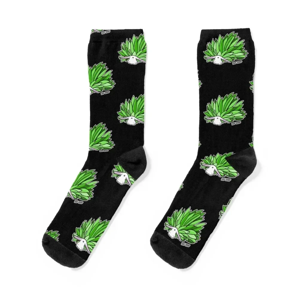 Leaf Sheep Ocean Sea Slug Cute Marine Life Biology Kawaii Graphic Socks anime tennis hockey Designer Man Socks Women's