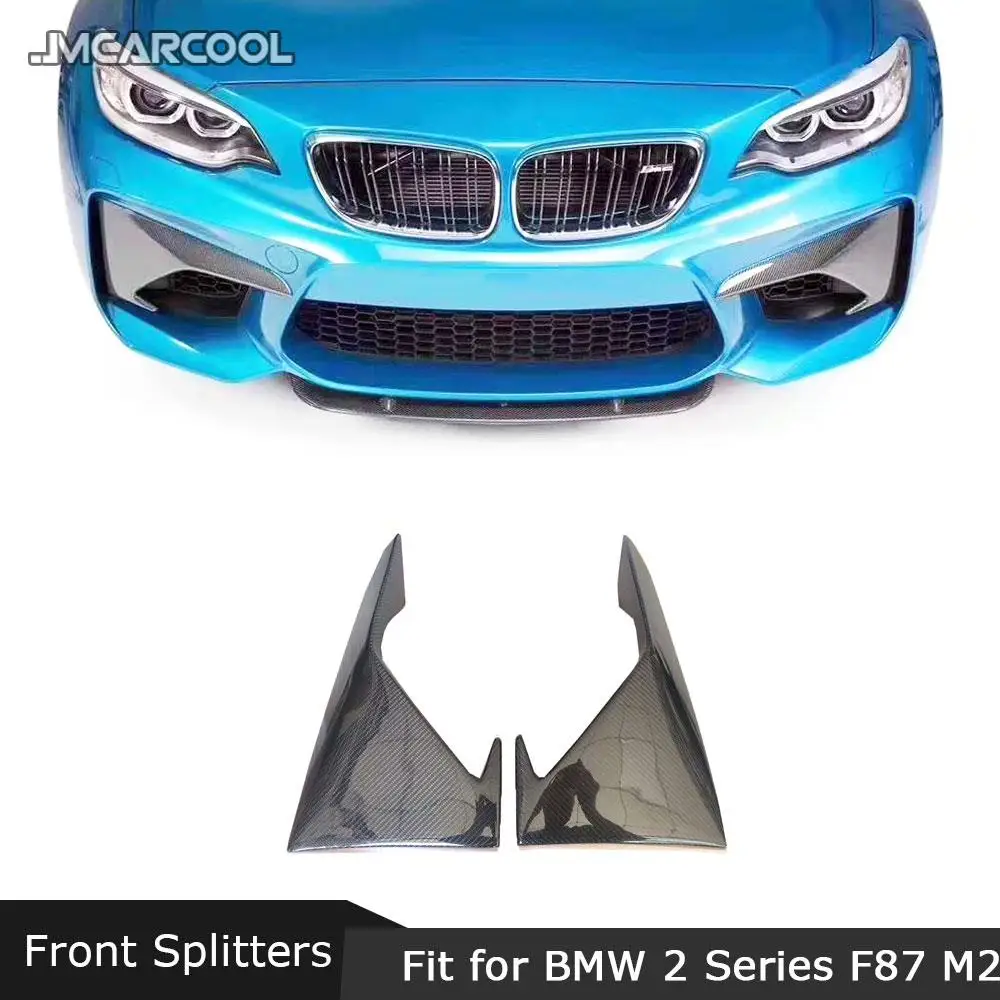 

JMCARCOOL Carbon Fiber Front Bumper Fog Splitters Apron Flaps Accessorise For BMW 2 Series F87 M2 Coupe 2 Door 2016 2017 2018