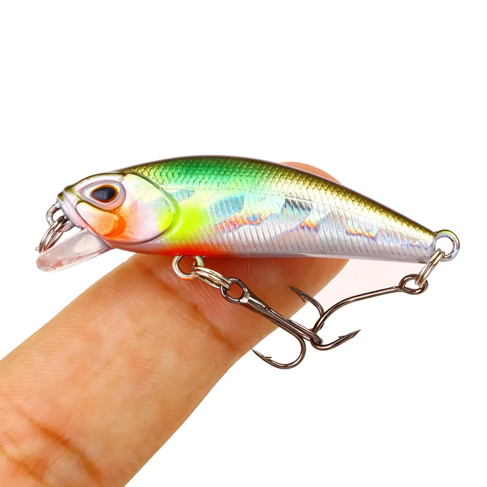 Ultraleichter sinkender Minnow-Köder, 4,6 cm, 3,3 g, Forellen-Angelköder, künstlicher Köder, Stream Micro Jerkbait Wobbler für Barsch und Raubfisch