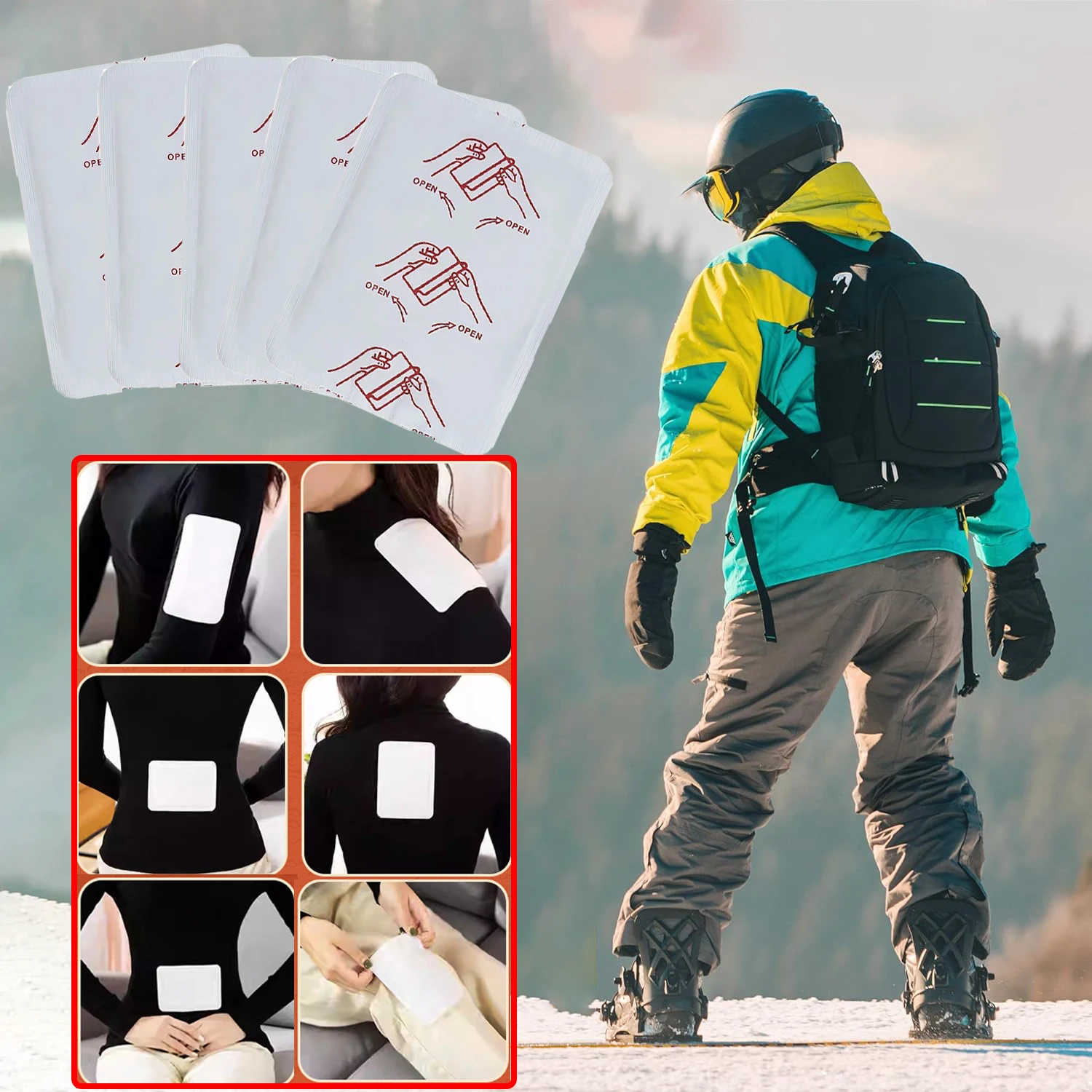 

1/10 шт. одноразовые теплые нашивки, самонагревающиеся теплые подушечки для талии, живота, безопасные портативные грелки для рук, зимние путешествия, кемпинг, катание на лыжах