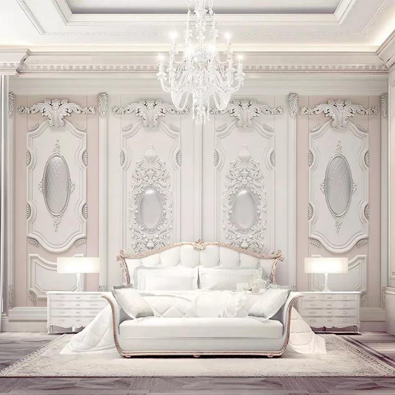 Custom 3D Wallpaper European Style Stereo Embossed Flowers Photo Wall Murals Living Room Bedroom Home Decor Wall Papers