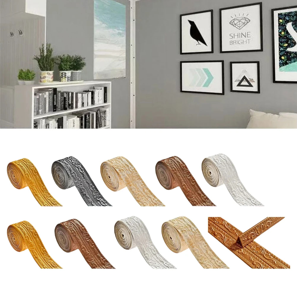 Crown Molding Peel And Flexible Foam Wall Trim White Wallpaper Border Sticky Making Kit Accessories Home Decoration Products