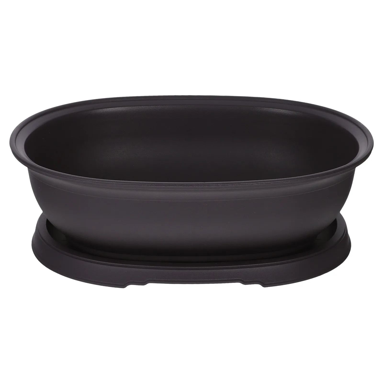 1Set Plastic Planter Pot Container Garden Pot With Tray Autumn Home Decoration Modern Chic Design