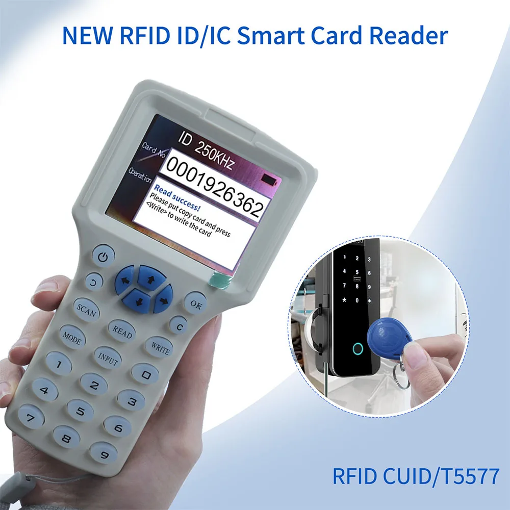 New RFID ID IC Smart Card Reader Portable Handheld Access Control Chip Card Reading Device for ID IC Access Cards