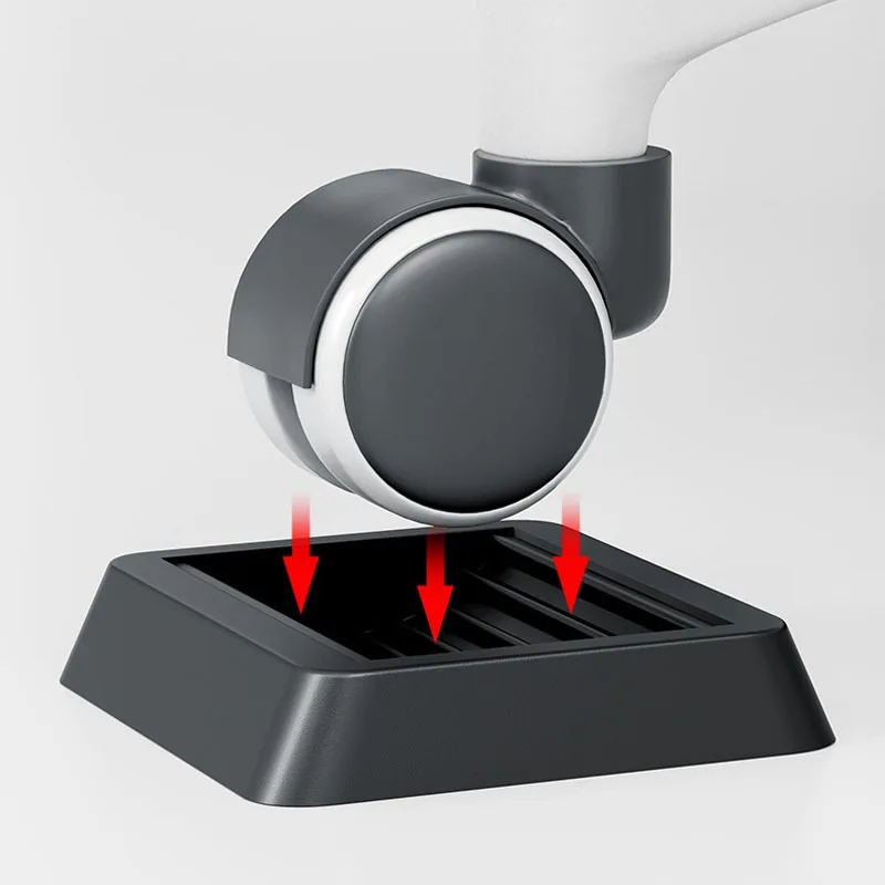 4pcs Not Slip Furniture Wheel Stopper Rubber Chair Caster Cups Floor Protectors Vibration Dampening Install Floor Protectors set image 4